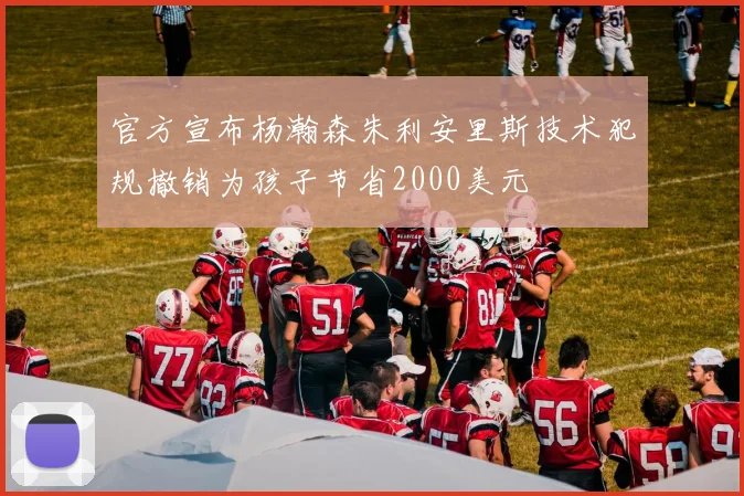 官方宣布杨瀚森朱利安里斯技术犯规撤销为孩子节省2000美元